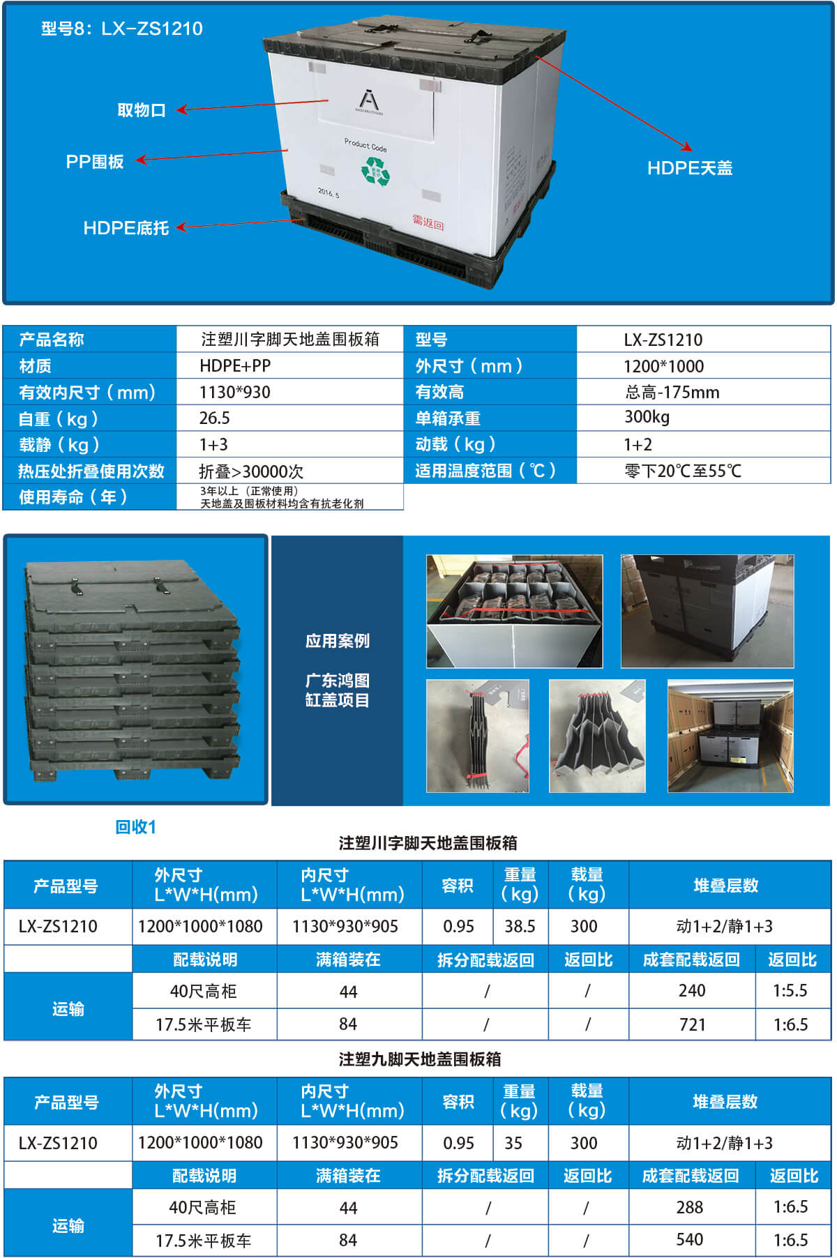 塑料圍板箱